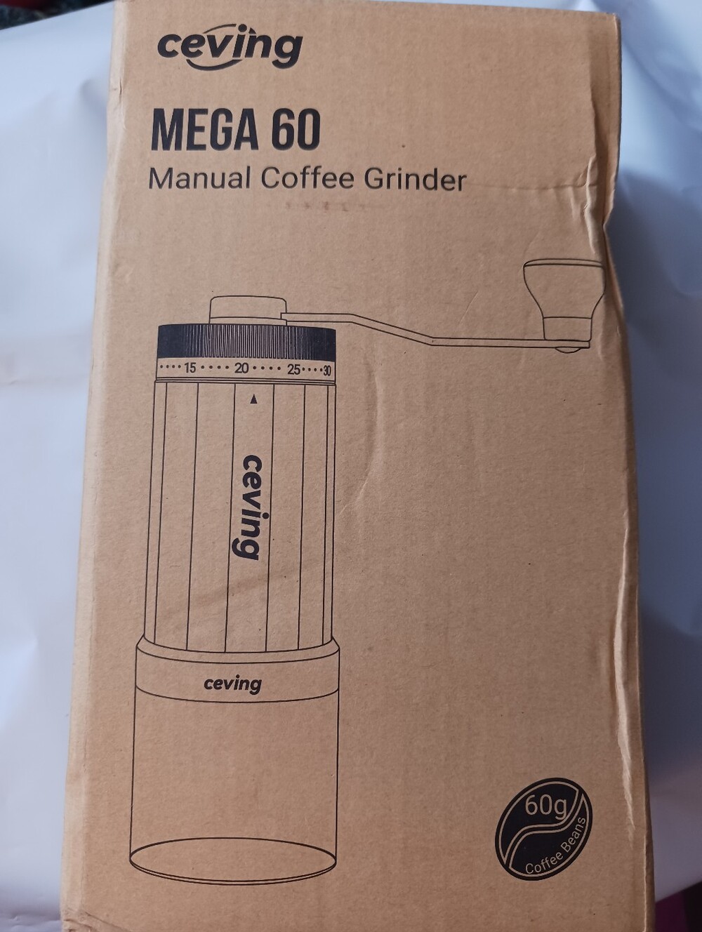 Ceving Mega 60 Manual Coffee Grinder, Stainless Steel Burr, 40 Settings New - Picture 4 of 14